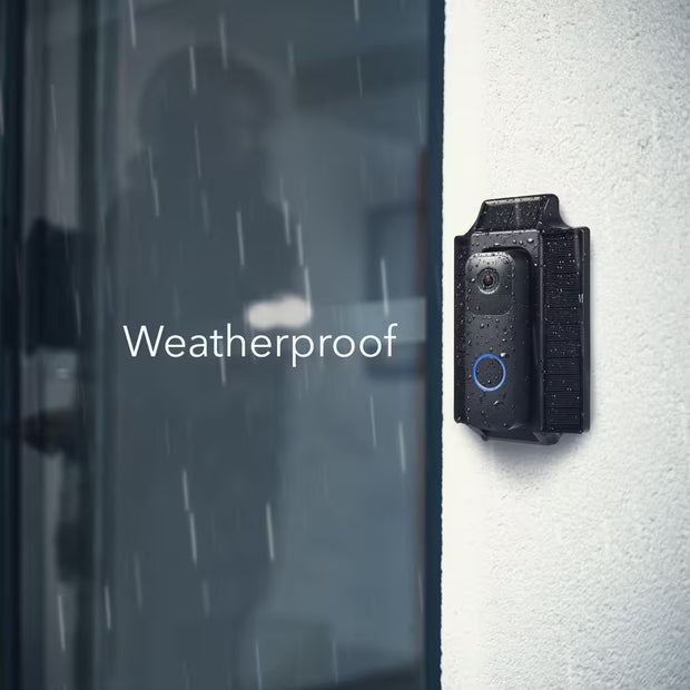 Solar Charger and Mount - Compatible with Blink Video Doorbell - Solar Power for Your Blink Video Doorbell (Black)
