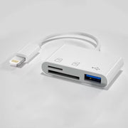 SD Card Reader 5-In-1 Lightning /Type C to USB 3.0/SD/TF Card Adapter Memory Card Reader for Iphone Ipad Macbook Samsung Andro