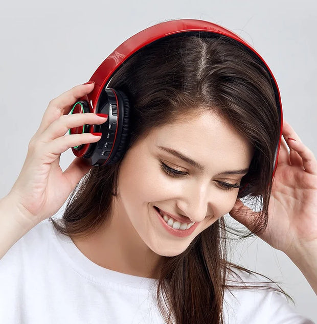 Super Bass Wireless Bluetooth Headphones Foldable Stereo Earphones Headsets Mic - ILLUMIWAVESS  