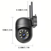 Outdoor Security Camera, 2.4G Surveillance Camera Video, Wifi Wireless Security Camera, Auto Tracking, Camera Full Color Night Vision and Two-Way Audio