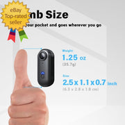 Body Camera 4K POV Pro 4K Wearable Camera with 360°Rotatable Clip & Magnetic Cl