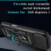 Slide Cover Camera Protection Case, 360-Degree Rotating Ring-Shaped Bracket Fixer, Military-Grade Shock-Proof Mobile Phone Case Protection Cover. Suitable for Iphone 17/17 Pro/17 AIR/17 Pro Max/16/16 Pro/16 PLUS/16 Pro Max/15/14/13/12. an Excellent Gift F