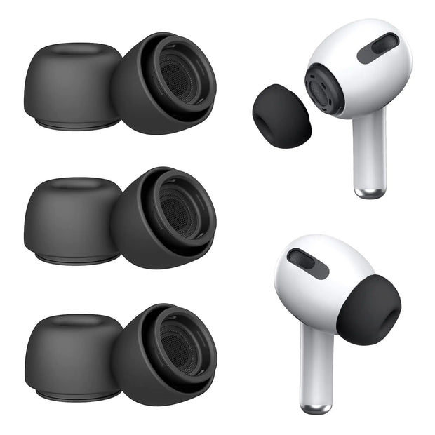 Moloppo 3-Pair Replacement Ear Tips for AirPods Pro & AirPods Pro 2nd Generation with Noise Reduction HoleFit in The Charging CaseAnti Slip Soft Ear Tips Compatible Airpods Pro/Pro 2 (3 Pairs S) - ILLUMIWAVESS  