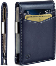Money Clip Wallet - Mens Wallets Slim Front Pocket RFID Blocking Card Holder Minimalist Mini Bifold