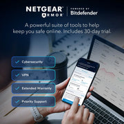 Nighthawk Advanced Whole Home Mesh Wifi 6 System (MK62)– AX1800 Router with 1 Satellite Extender, Coverage up to 3,000 Sq. Ft. and 25+ Devices
