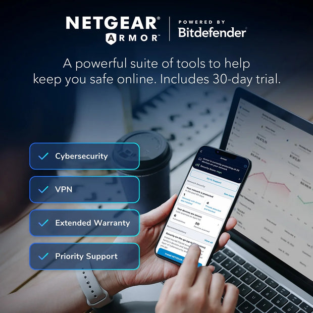 Nighthawk Advanced Whole Home Mesh Wifi 6 System (MK62)– AX1800 Router with 1 Satellite Extender, Coverage up to 3,000 Sq. Ft. and 25+ Devices