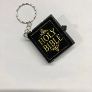 Mini Holy Bible Keychain Real Paper Can Read Religious Christian Cross Keyrings Holder Car Key Chains Fashion Gifts Jewelry