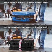 Adjustable Luggage Straps for Secure Travel,Tsa Approved Heavy Duty Suitcase Bel