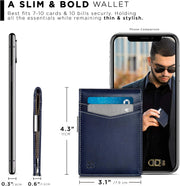 Money Clip Wallet - Mens Wallets Slim Front Pocket RFID Blocking Card Holder Minimalist Mini Bifold