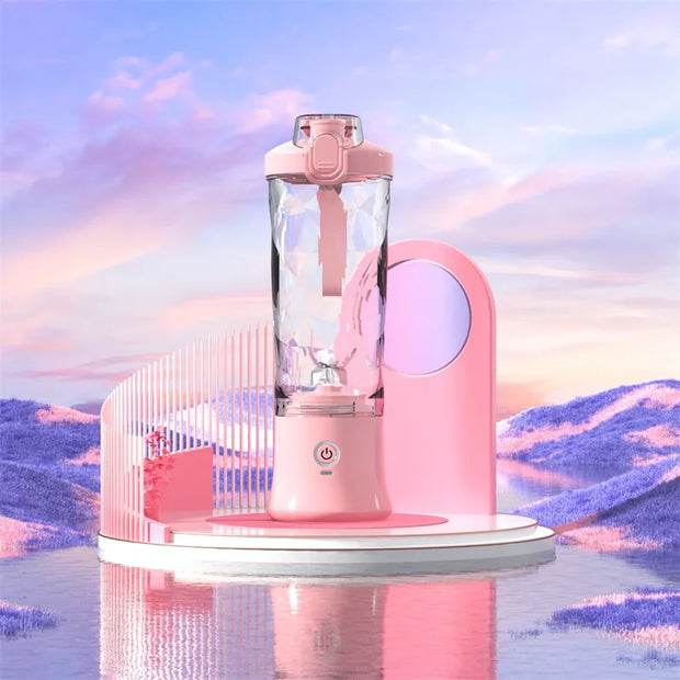 Portable Blender Juicer – Personal-Size Blender for Shakes and Smoothies with 6 Blades - ILLUMIWAVE  