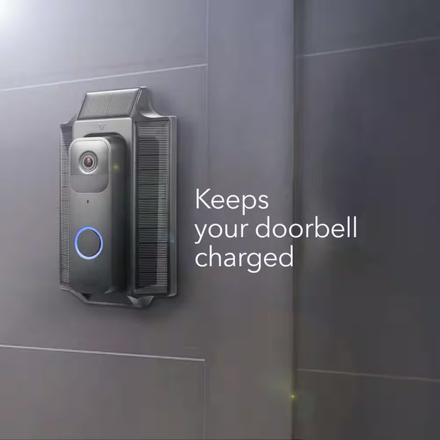 Solar Charger and Mount - Compatible with Blink Video Doorbell - Solar Power for Your Blink Video Doorbell (Black)