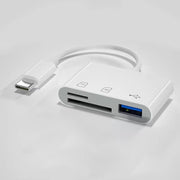 SD Card Reader 5-In-1 Lightning /Type C to USB 3.0/SD/TF Card Adapter Memory Card Reader for Iphone Ipad Macbook Samsung Andro
