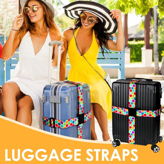 Adjustable Travel Luggage Strap Suitcase Belt Travel Bag Accessories 1.96 in W X 6.23 Ft L