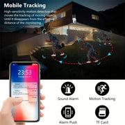 Outdoor Security Camera, 2.4G Surveillance Camera Video, Wifi Wireless Security Camera, Auto Tracking, Camera Full Color Night Vision and Two-Way Audio