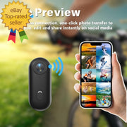 Body Camera 4K POV Pro 4K Wearable Camera with 360°Rotatable Clip & Magnetic Cl