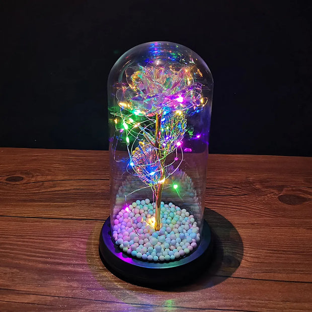 LED Enchanted Glass Rose Decor - ILLUMIWAVESS  