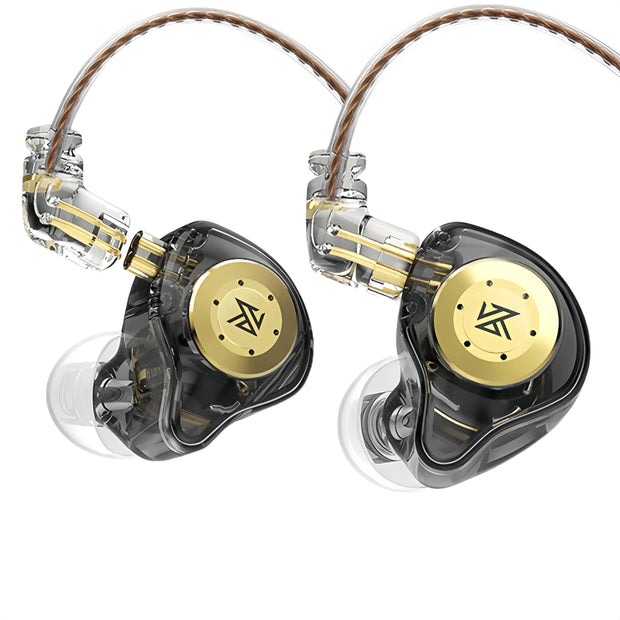 KZ EDX PRO IEM EarphonesWired Gaming EarbudsKZ in-Ear Monitor Headphones Detachable CableHiFi Deep Bass Sound with New 10mm Dynamic Driver for Singers Musicians (Black Without Mic) - ILLUMIWAVESS  