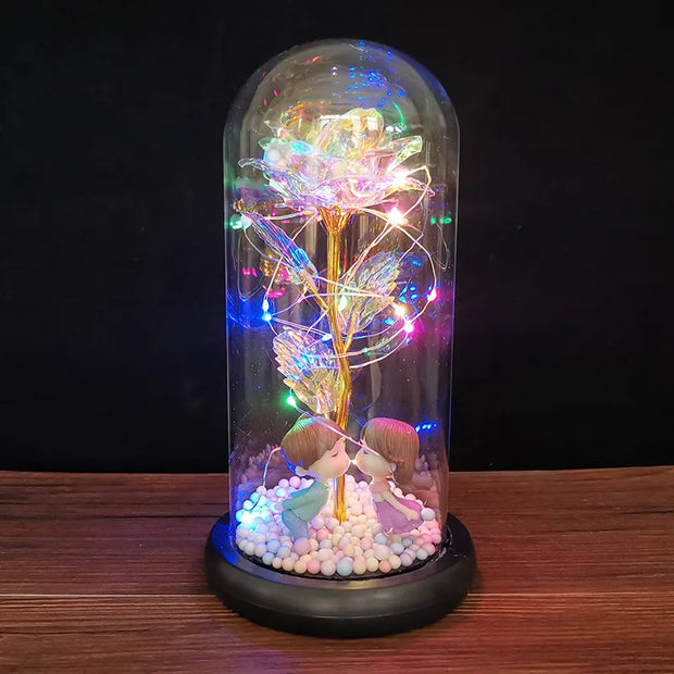 LED Enchanted Glass Rose Decor - ILLUMIWAVESS  