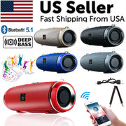 Bluetooth 5.1 Speaker Wireless Waterproof Outdoor Stereo LOUD Bass USB/TF Strap - ILLUMIWAVESS  