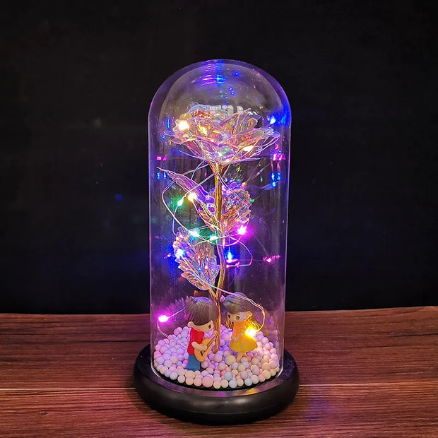 LED Enchanted Glass Rose Decor - ILLUMIWAVESS  