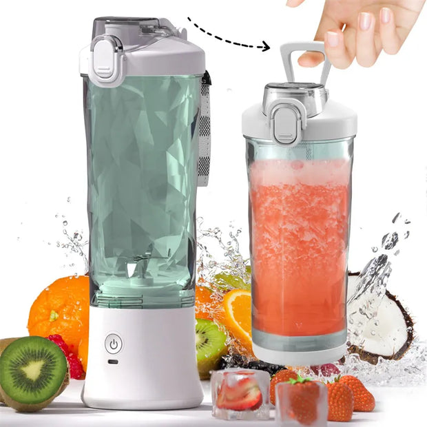 Portable Blender Juicer – Personal-Size Blender for Shakes and Smoothies with 6 Blades - ILLUMIWAVE  