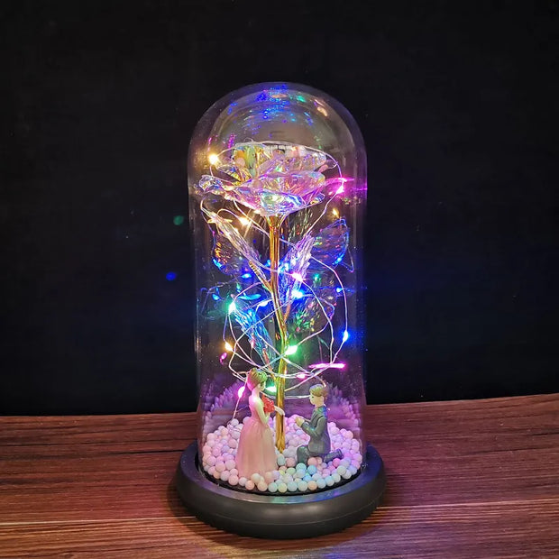 LED Enchanted Glass Rose Decor - ILLUMIWAVESS  