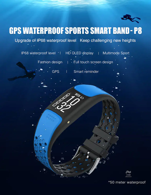 Smart Fit Sporty Fitness Tracker and Waterproof Swimmers Watch - ILLUMIWAVESS  