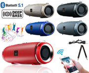 Bluetooth 5.1 Speaker Wireless Waterproof Outdoor Stereo LOUD Bass USB/TF Strap - ILLUMIWAVESS  