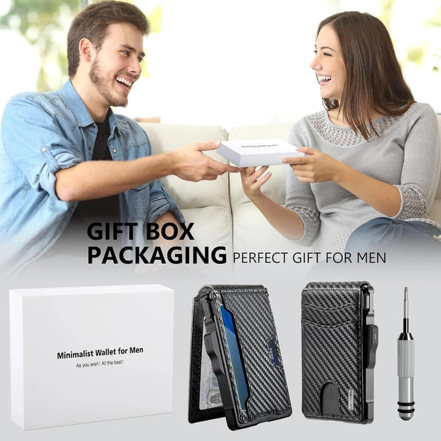 RFID Blocking Male Designer Standard Modern Bifold Wallets