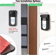 Anti-Theft Video Doorbell Mount, No Drill Ring Doorbell Holder for Apartment