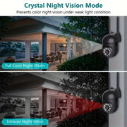 Outdoor Security Camera, 2.4G Surveillance Camera Video, Wifi Wireless Security Camera, Auto Tracking, Camera Full Color Night Vision and Two-Way Audio