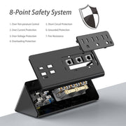 7-Outlet Edge Mount Power Strip Surge Protector with USB-C Ports & 3 AC Outlets