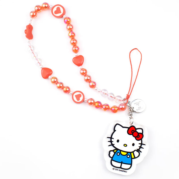 Hello Kitty and Friends Beaded Wristlet Charm – Universal Phone Strap, Lanyard for Cell Phone, Camera, Keys, Airpods, Keychains – Hello Kitty