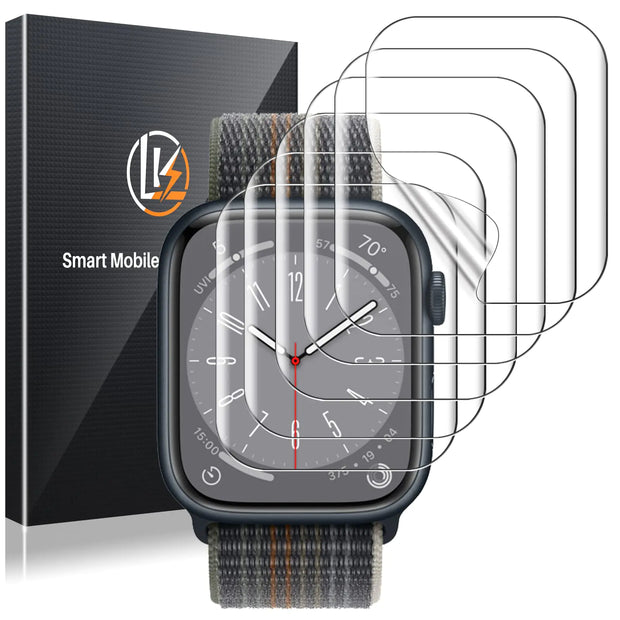 LK 6 Pack for Apple Watch Series 10 Screen Protector 46mm, [Flexible TPU Not Glass] Self-Healing, Max Coverage, Bubble Free, HD Clear Screen Protector for iWatch Series 10 46mm, Anti-Scratch - ILLUMIWAVESS  