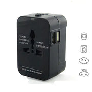 Worldwide Power Adapter and Travel Charger with Dual USB ports that works in 150 countries - ILLUMIWAVESS  