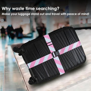 Adjustable Luggage Straps for Secure Travel,Tsa Approved Heavy Duty Suitcase Bel
