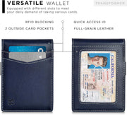 Money Clip Wallet - Mens Wallets Slim Front Pocket RFID Blocking Card Holder Minimalist Mini Bifold