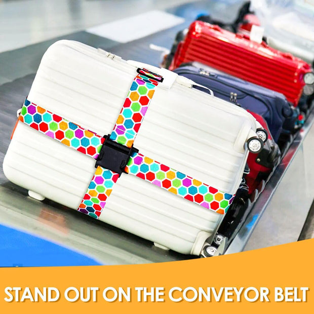Adjustable Travel Luggage Strap Suitcase Belt Travel Bag Accessories 1.96 in W X 6.23 Ft L