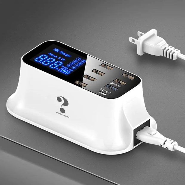 Multi-Port USB Charger Station Type C - ILLUMIWAVESS  