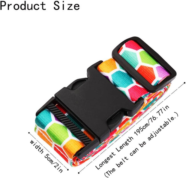 Adjustable Travel Luggage Strap Suitcase Belt Travel Bag Accessories 1.96 in W X 6.23 Ft L