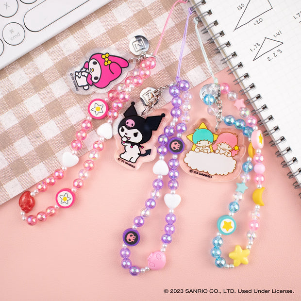 Hello Kitty and Friends Beaded Wristlet Charm – Universal Phone Strap, Lanyard for Cell Phone, Camera, Keys, Airpods, Keychains – Hello Kitty
