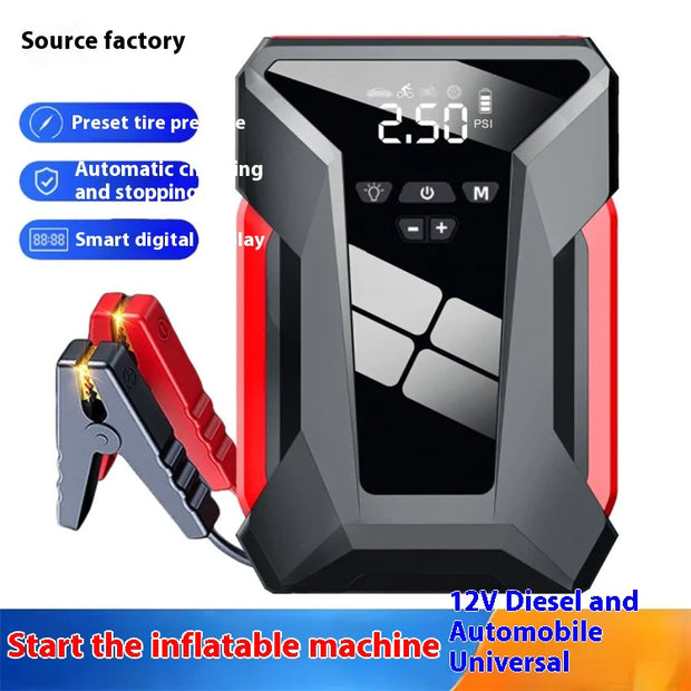 All-in-One 12V Emergency Car Power Bank & Inflatable Starter - ILLUMIWAVESS  