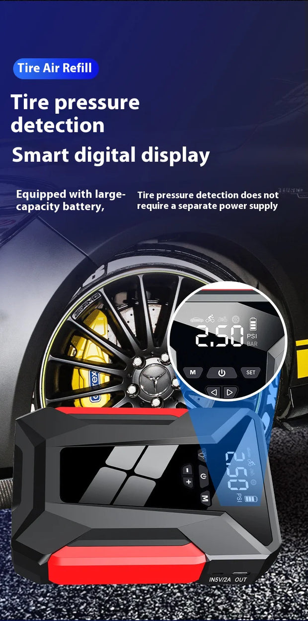 All-in-One 12V Emergency Car Power Bank & Inflatable Starter - ILLUMIWAVESS  
