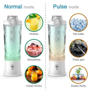 Portable Blender Juicer – Personal-Size Blender for Shakes and Smoothies with 6 Blades - ILLUMIWAVE  