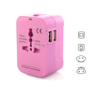 Worldwide Power Adapter and Travel Charger with Dual USB ports that works in 150 countries - ILLUMIWAVESS 