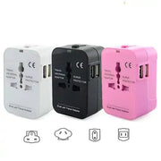 Worldwide Power Adapter and Travel Charger with Dual USB ports that works in 150 countries - ILLUMIWAVESS  