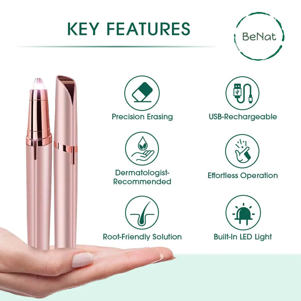 Rechargeable Facial + Eyebrow Hair Removers Set -2 Pack - ILLUMIWAVESS  