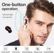 Bluetooth 5.1 Headset TWS Wireless Earphones Mini Earbuds Stereo Headphones IPX7 - ILLUMIWAVESS  